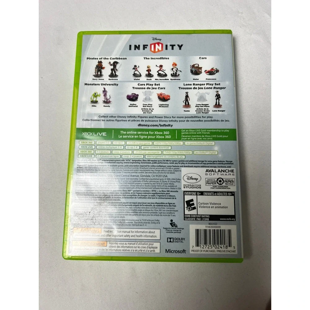 Disney Infinity Xbox 360 Game Action Adventure Family‎ Fun Video Game